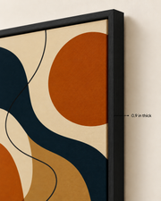 Sienna Flow Contemporary Abstract Art Frame
