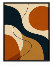 Sienna Flow Contemporary Abstract Art Frame