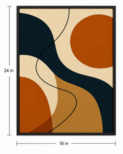 Sienna Flow Contemporary Abstract Art Frame