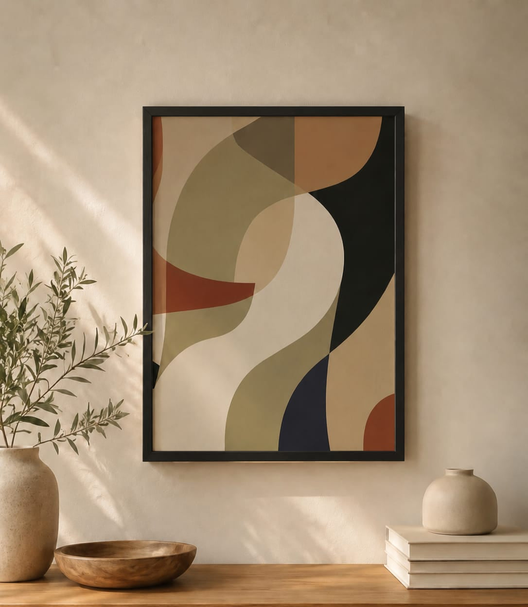 Quiet Geometry Modern Abstract Art Frame