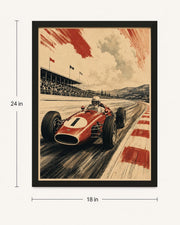 Vintage Grand Prix Racing Framed Wall Art