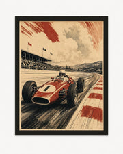 Vintage Grand Prix Racing Framed Wall Art