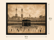 Sacred Kaaba Heritage Frame – interior wall mockup