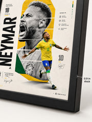 Neymar Jr. Brazil No. 10 Framed Wall Art