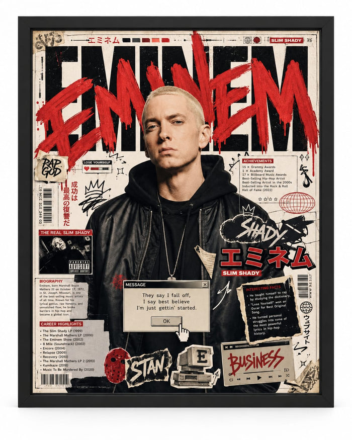 Eminem “Slim Shady” Hip-Hop Legend Frame